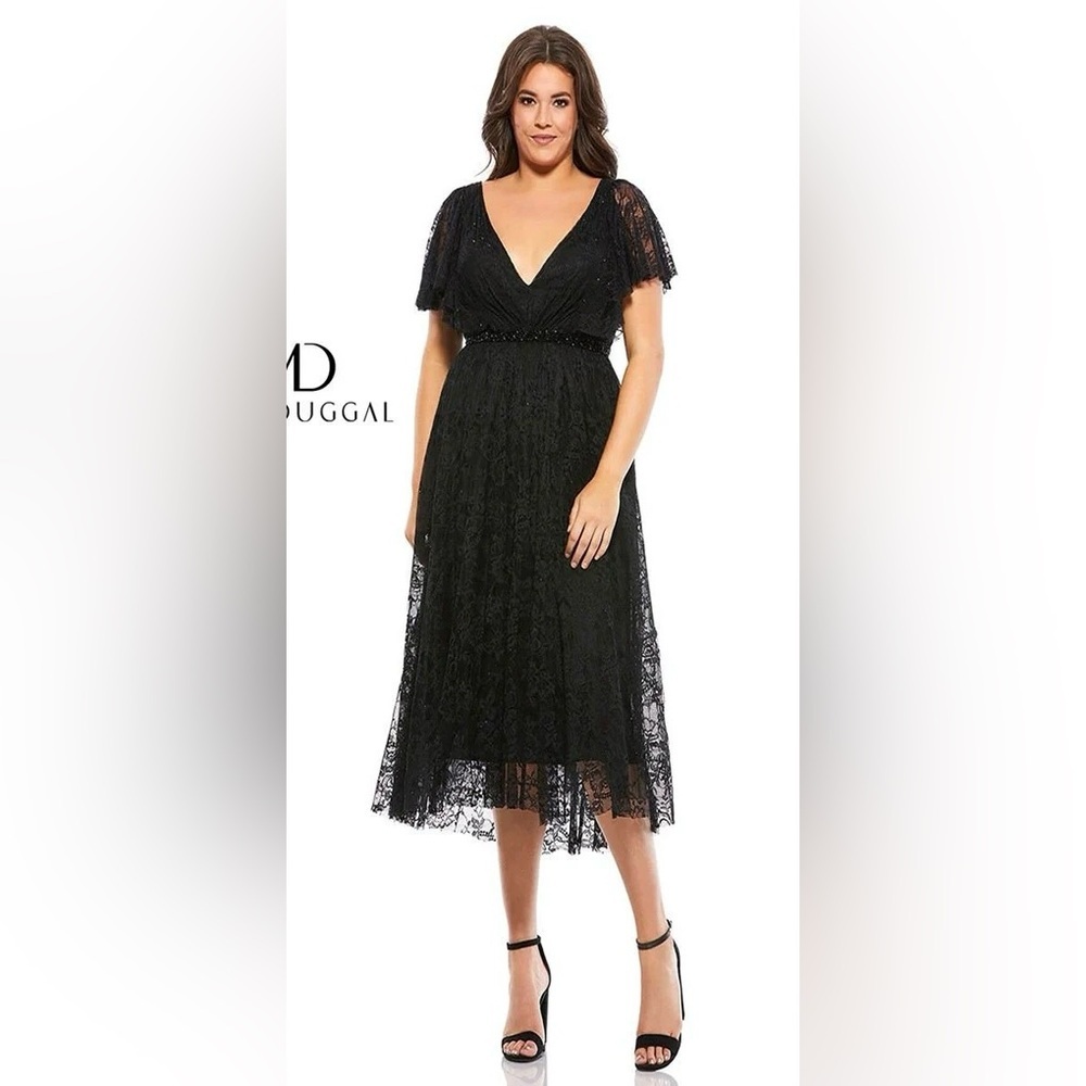 MAC DUGGAL 67542 Fabuloss Lace Overlay Dress